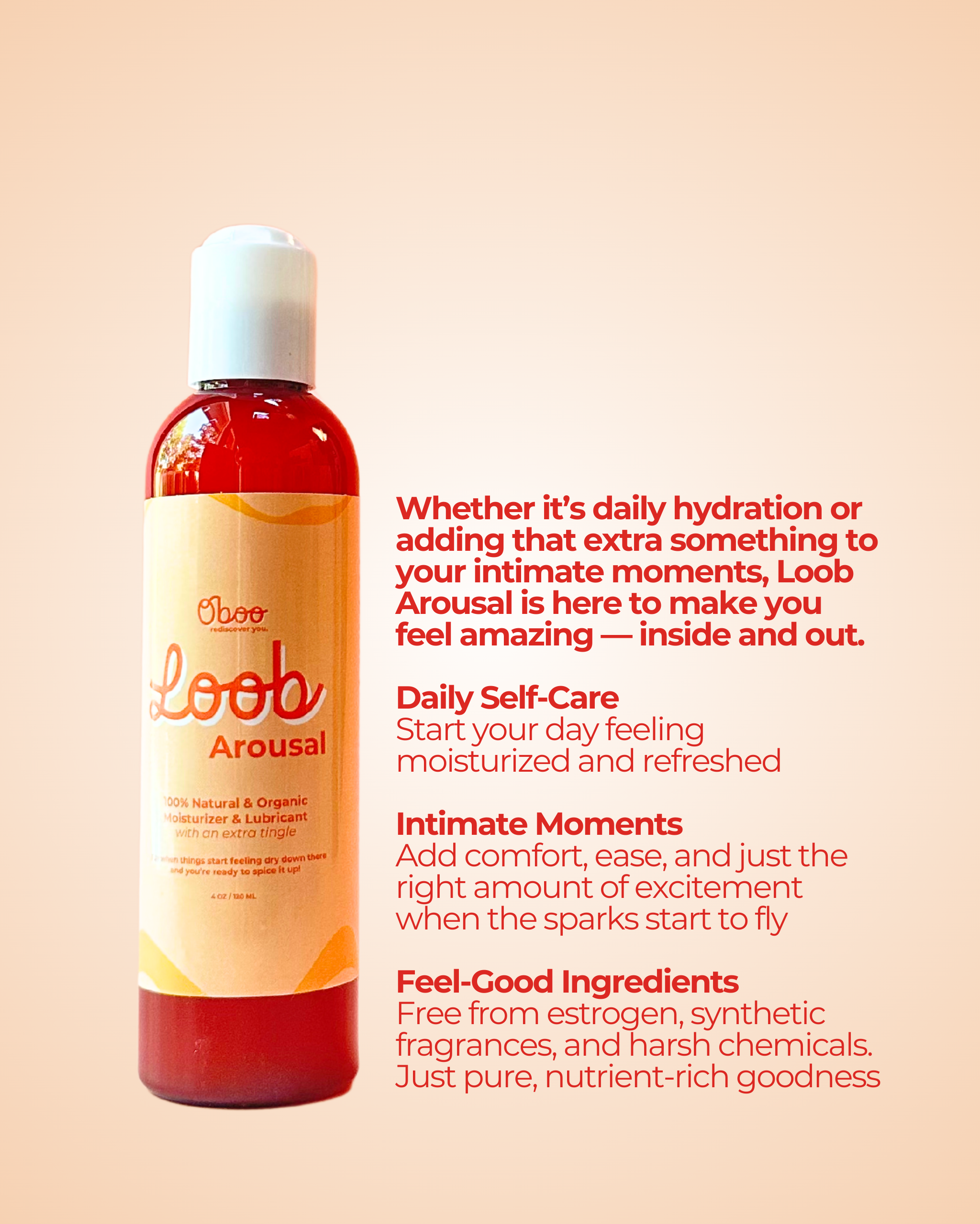 Loob Arousal Organic Intimate Moisturizer & Lubricant for Vaginal Dryness