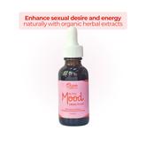Oboo Libido Drops bottle with a label and bold text above it stating benefits for sexual desire and energy enhancement.