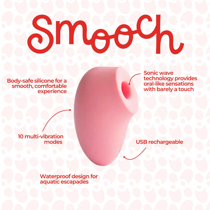 Smooch Sonic Stimulator overhead view on neutral background