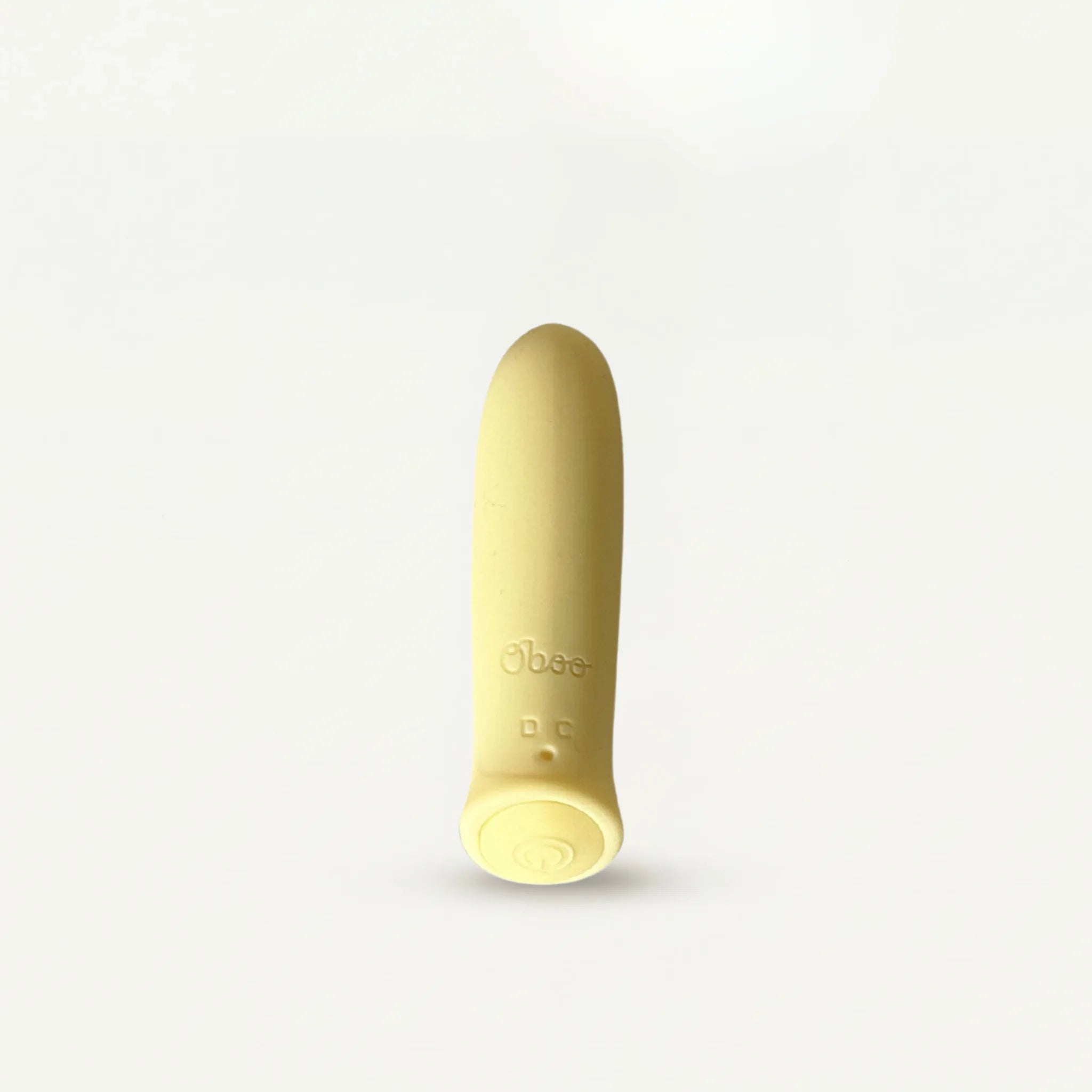 Yellow Woo Bullet Vibrator by Oboo - full product view on white background